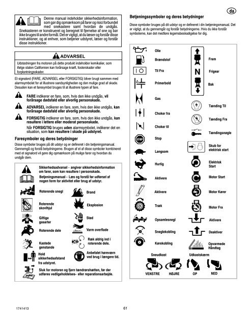 Instruction Book - Snowthrower Model 6210701x54NA ... - Canadiana