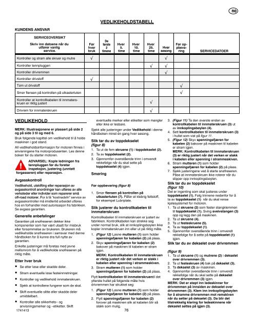 Instruction Book - Snowthrower Model 6210701x54NA ... - Canadiana