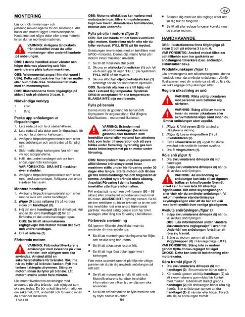 Instruction Book - Snowthrower Model 6210701x54NA ... - Canadiana