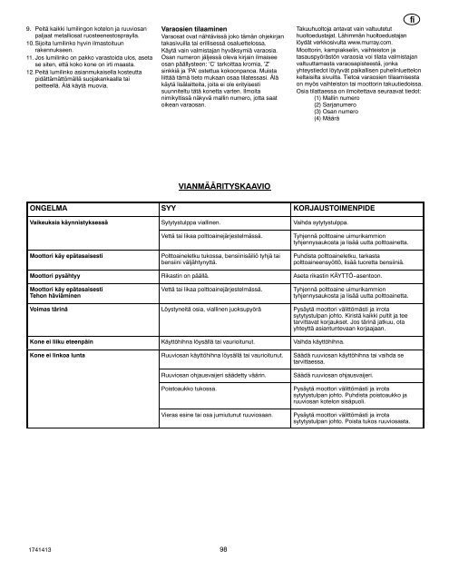 Instruction Book - Snowthrower Model 6210701x54NA ... - Canadiana