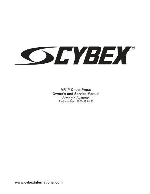 Cybex vr1 chest press sale