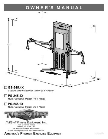 O W N E R'S M A N U A L - GymStore.com