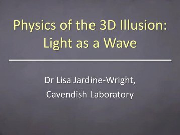 Physics of the 3D Illusion: Light as a Wave