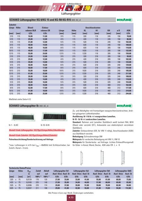 04 Technische Preisliste 2011 - Felderer