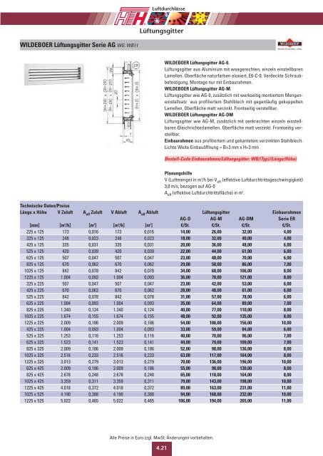 04 Technische Preisliste 2011 - Felderer