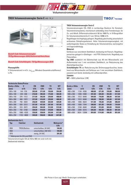 04 Technische Preisliste 2011 - Felderer