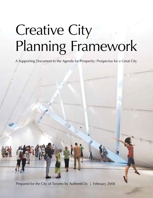Creative City Planning Framework [PDF] - City of Toronto