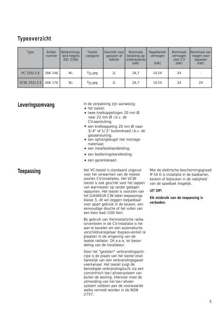 Thermocompact 2000 VC/VCW 255/2 E INSTALLATIEHANDLEIDING