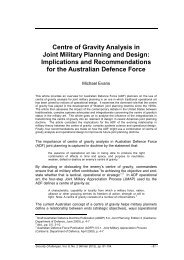 Centre of Gravity Analysis in Joint Military Planning and Design