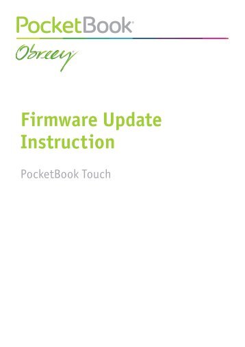 Firmware Update Instructions PocketBook Touch