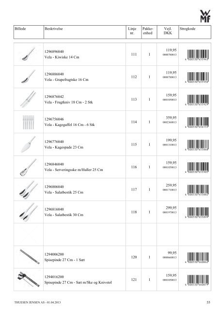 WMF bestik - Thuesen Jensen AS
