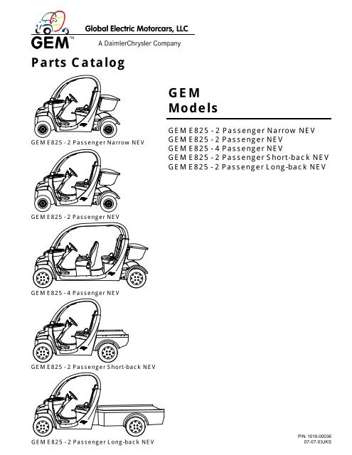 2002-2004 Parts Catalog - Go Auto Electric