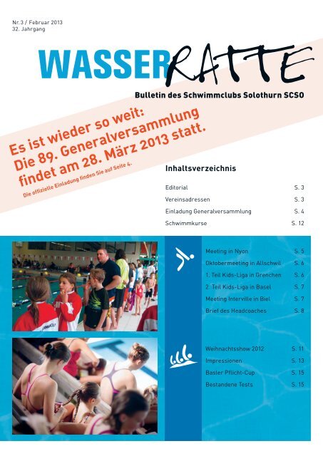 Wasserratte / Februar 2013 - Schwimmclub Solothurn SCSO