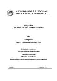 DoktorandskÃ½ Å¡tudijnÃ½ program geofyzika - fyzikazeme.sk