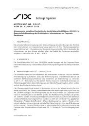 Mitteilung Nr. 2/2013 - SIX Exchange Regulation