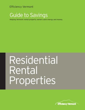 Residential Rental Property Guide to Savings - Efficiency Vermont