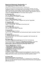 Bayerische Botanische Gesellschaft e. V. Vortragsprogramm Winter ...