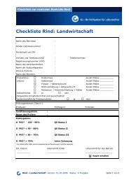 Checkliste Rind: Landwirtschaft - Eichenhof