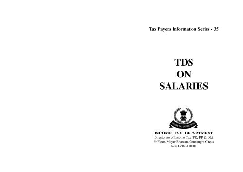 TDS on Salaries - Income Tax Department