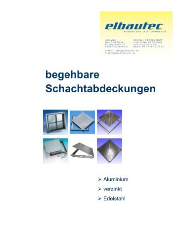 Schachtabdeckung - Elbautec