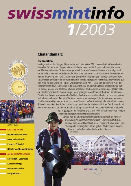 2003/1 Chalandamarz (PDF, 530Kb) - Swissmint