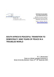 south africa's peaceful transition to democracy - Zentrum fÃ¼r SÃ¼d ...