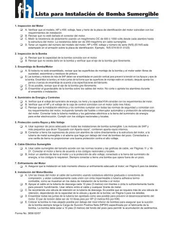 Lista para InstalaciÃ³n de Bomba Sumergible - Franklin Electric