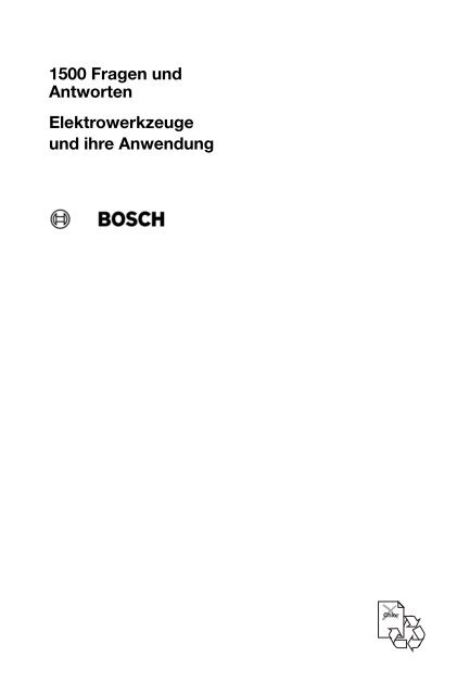 1500 Fragen und Antworten Elektrowerkzeuge ... - Baumarktwissen.eu