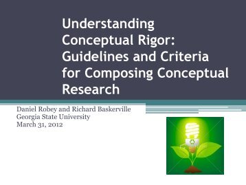 Dan Robey and Richard Baskerville Understanding Conceptual Rigor