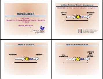 TFO & Incident centered security management - Department of ...