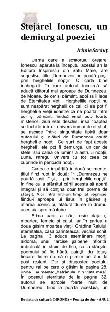 Chronos - Penița de Aur, anul I, nr. 2, aprilie 2013