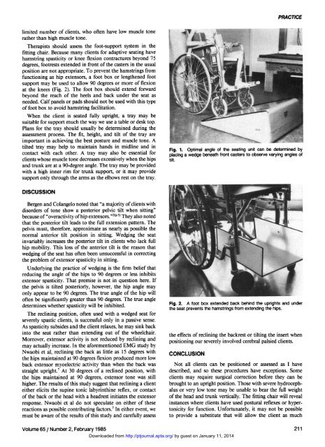 Evaluating the Adult with Cerebral Palsy for ... - Physical Therapy