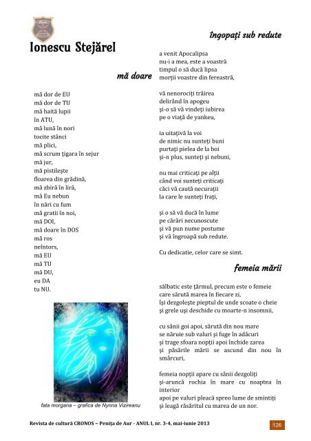 Chronos - Penița de Aur, anul I, nr. 3-4, mai-iunie 2013