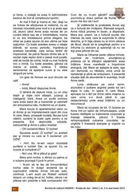 Chronos - Penița de Aur, anul I, nr. 3-4, mai-iunie 2013