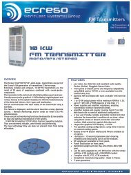 10 kW FM TRANSMITTER - Ecreso