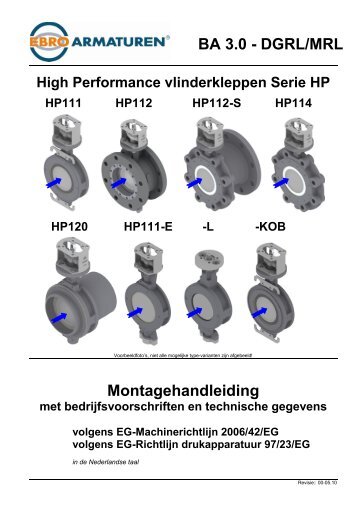 High Performance vlinderkleppen Serie HP ... - Ebro Armaturen