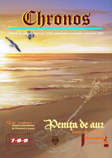 Chronos - Penița de Aur, anul I, nr. 7-8-9, septembrie-octombrie-noiembrie 2013