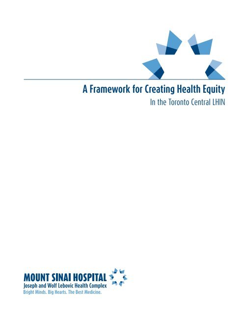 A Framework for Creating Health Equity - Mount Sinai Hospital