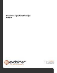 Exclaimer Signature Manager Manual - Cerberis