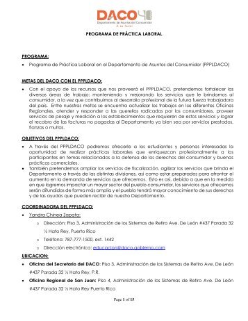 Programa de Practicas Laborales - DACO