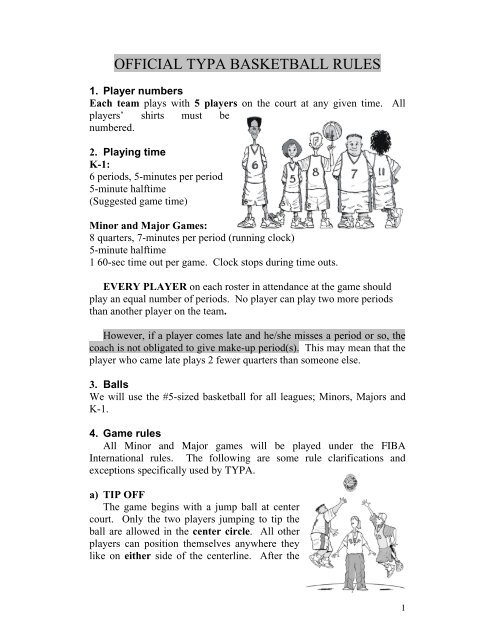 printable rules of basketball