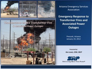 Emergency Response to Transformer Fires and Associated ... - AESA