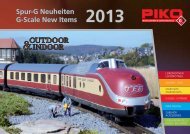 Spur-G Neuheiten G-Scale New Items 2013 - PIKO America