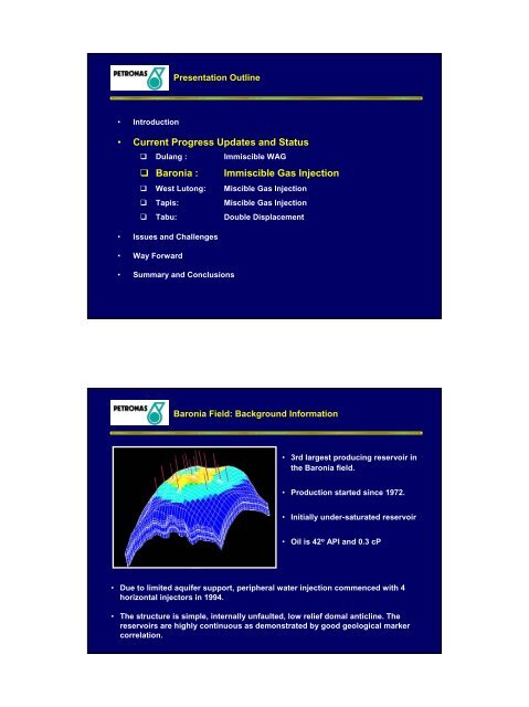 EOR TECHNOLOGIES AND APPLICATIONS IN MALAYSIA - CCOP