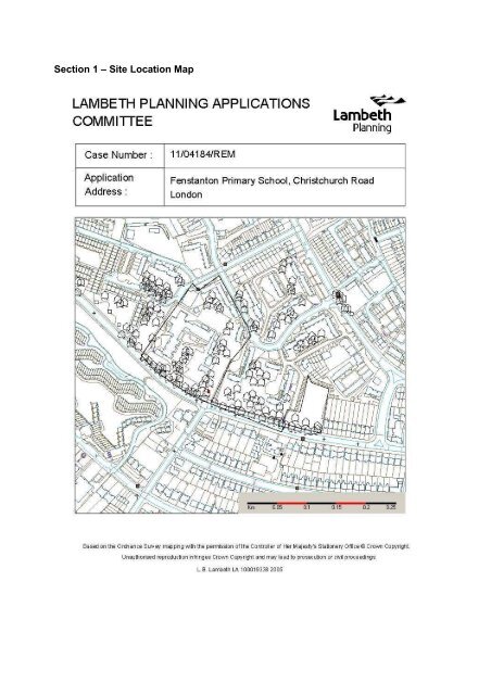 Fenstanton Primary School, Christchurch Road ... - Lambeth Council