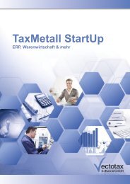 TaxMetall StartUp, ERP, Warenwirtschaft und mehr für kleine Unternehmen