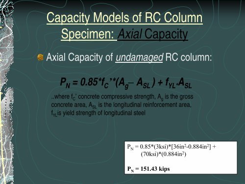 Reinforced Concrete Columns - MCEER