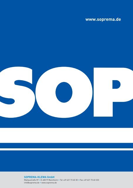 Verlegeanleitung - SOPREMA-KLEWA GmbH