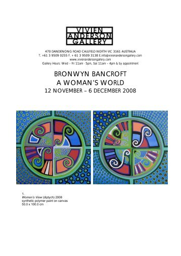 bronwyn bancroft a woman's world - Vivien Anderson Gallery