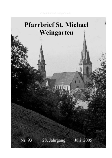 Pfarrbrief Nr. 93 - St. Michael Weingarten